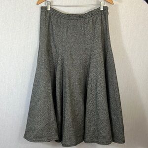 Vintage Koos Van Den Akker woolen full circle herringbone skirt